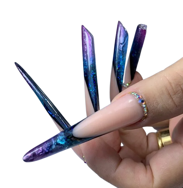 Alongamento de unhas com nail art